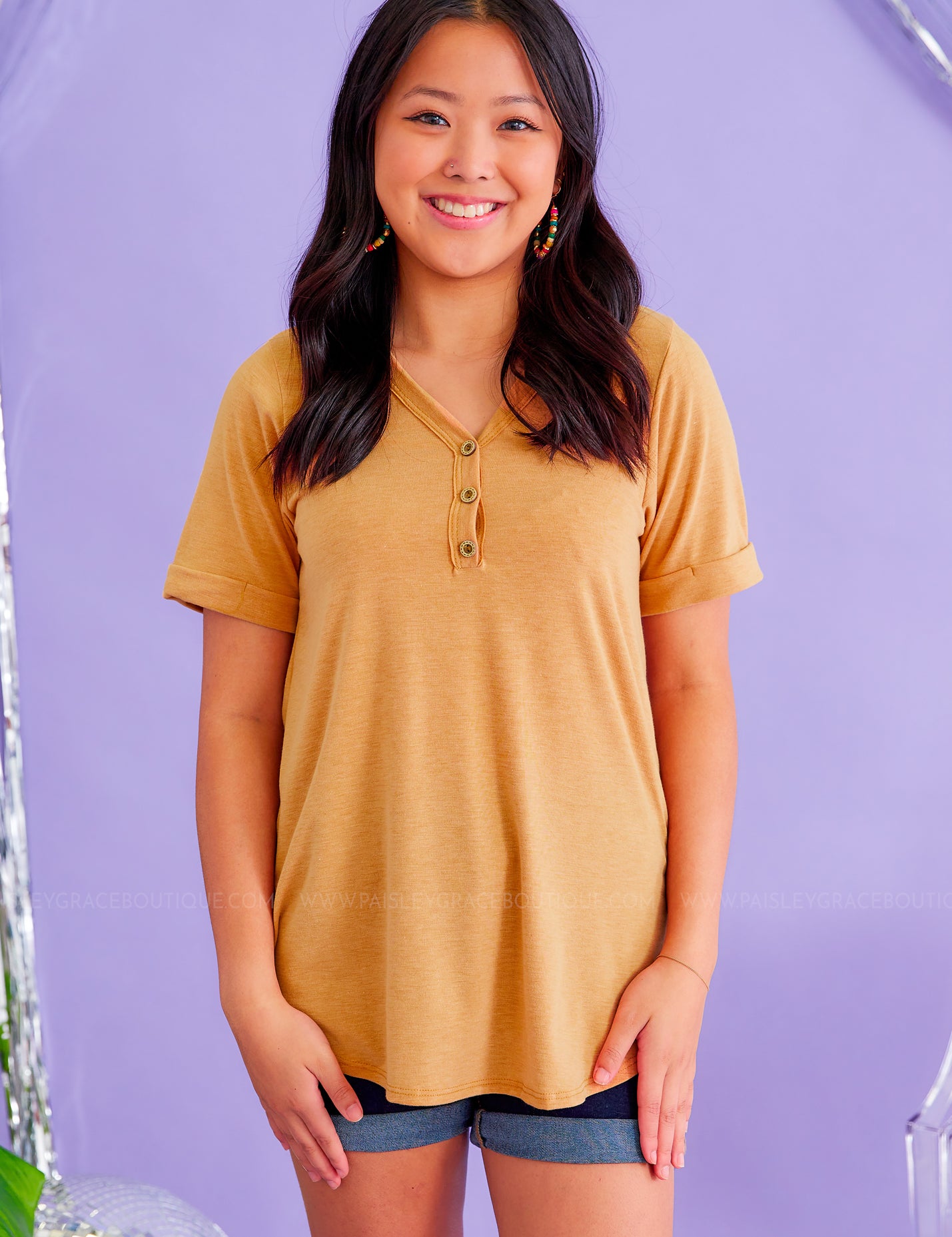 Living My Life Top - Mustard* LAST ONES FINAL SALE *