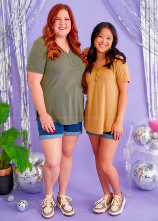 Living My Life Top - Olive* FINAL SALE *