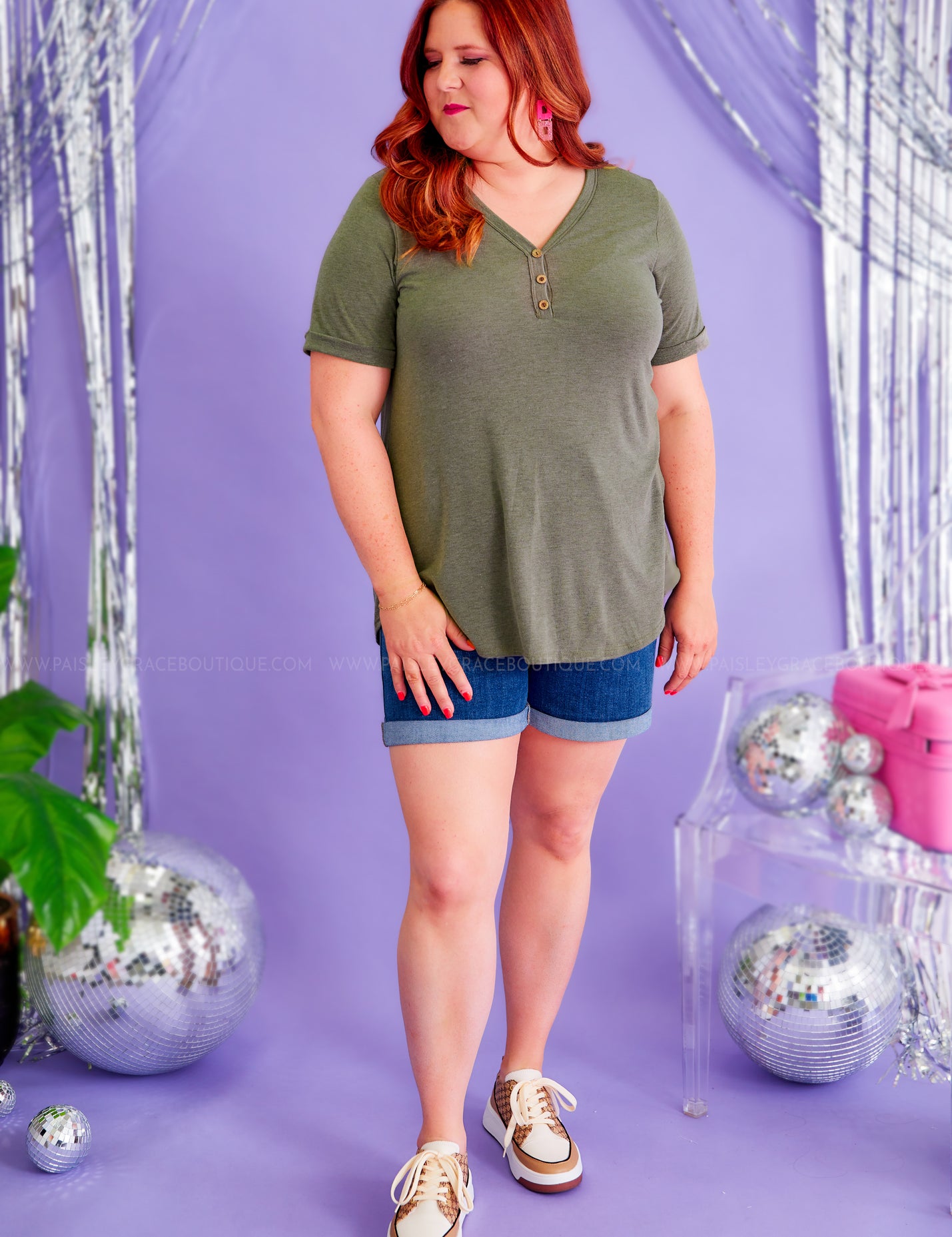 Living My Life Top - Olive* LAST ONES FINAL SALE *