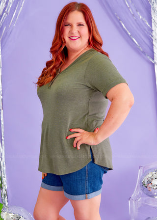 Living My Life Top - Olive* FINAL SALE *