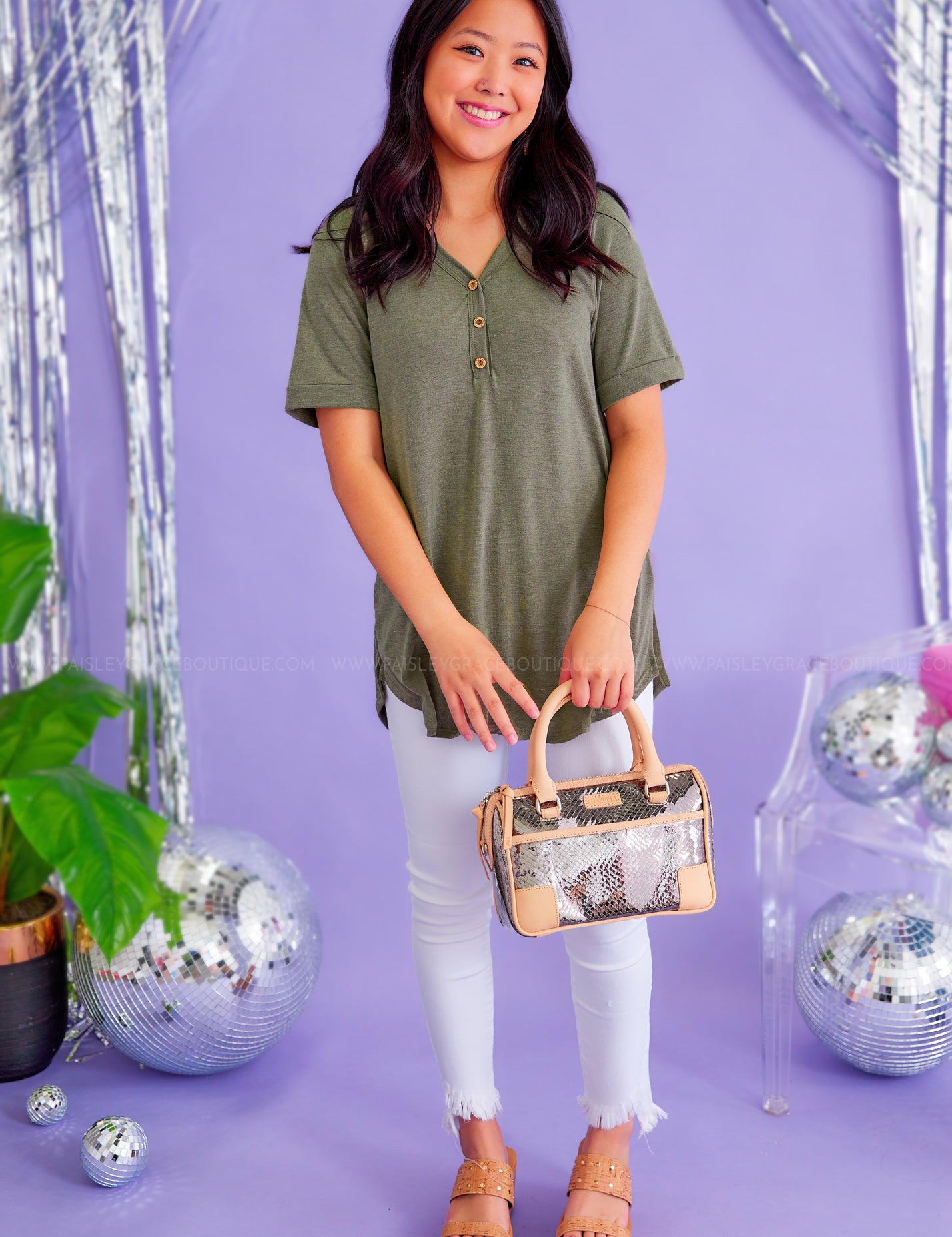 Living My Life Top - Olive* LAST ONES FINAL SALE *