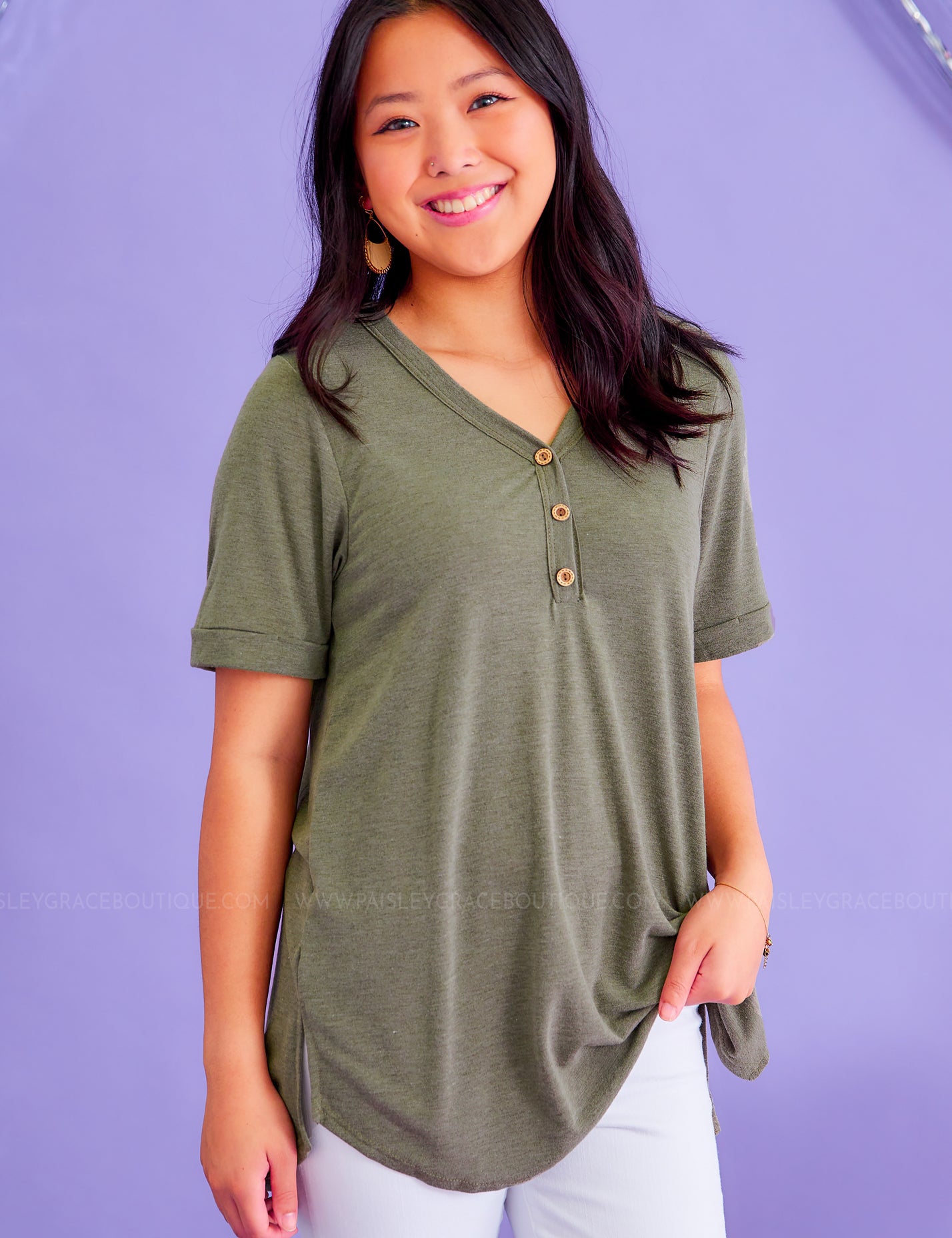 Living My Life Top - Olive* LAST ONES FINAL SALE *