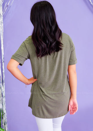 Living My Life Top - Olive* FINAL SALE *