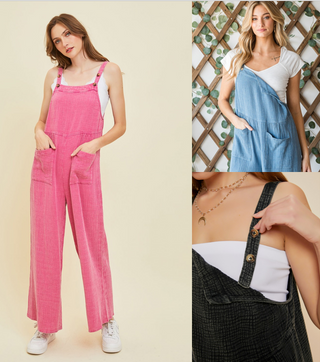 Heyson Gauze Overalls - 3 Colors - LAST ONE FINAL SALE