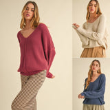 Sasha Textured Sweater - 3 Colors LAST ONES FINAL SALE