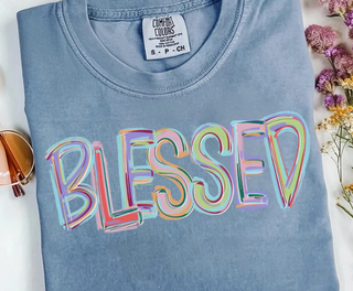 Watercolor Blessed Graphic Tee