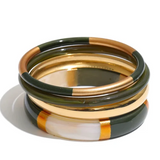 Waterproof The Socialite Bangle Set - Olive - PREORDER