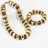 Golden Grove Necklace & Bracelet Set - Brown - PREORDER