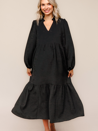 Tiered Loose Fit Maxi Dress