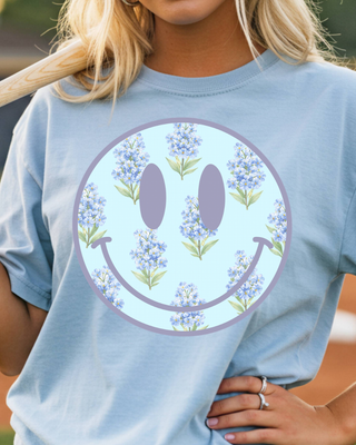 Blue Blossom Smiley Tee