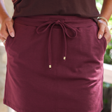 Solid Burgundy Skort - PREORDER