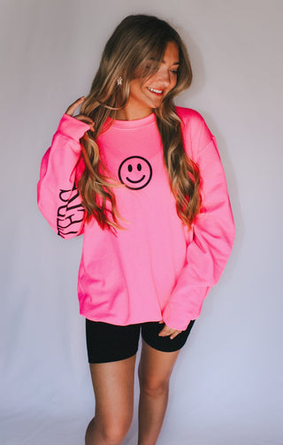 Being Kind Matters Neon Pink Sweatshirt - FINAL SALE