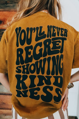 Never Regret Showing Kindness Mock Neck Tee - PREORDER