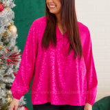 Front Row Tickets Top - Fuchsia* FINAL SALE *