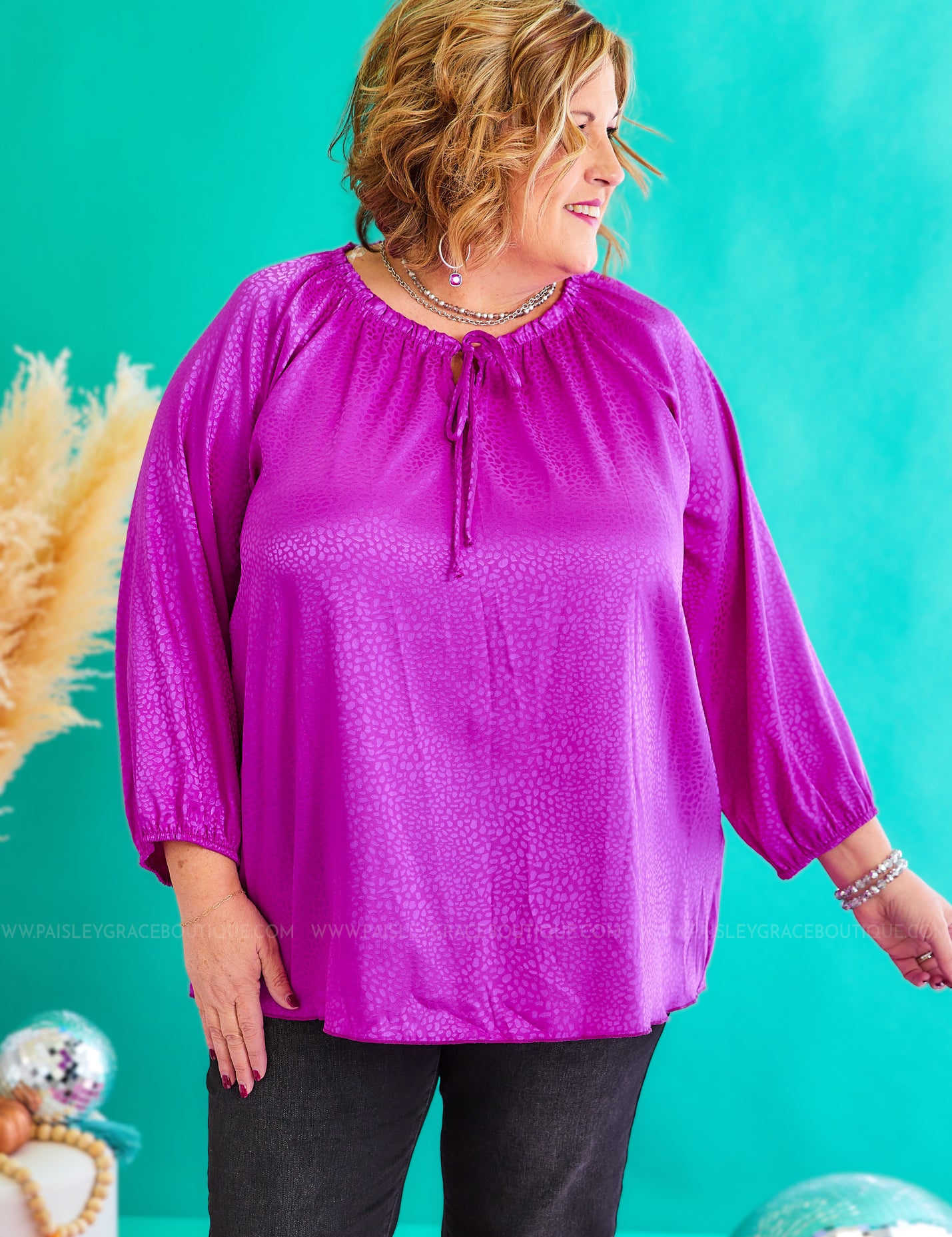 Greenwich Glam Top - Magenta* FINAL SALE ** FINAL SALE *