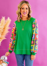 Load image into Gallery viewer, Retro Revival Top - Green - FINAL SALE
