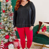 Shimmer and Sass Top - Black* FINAL SALE *