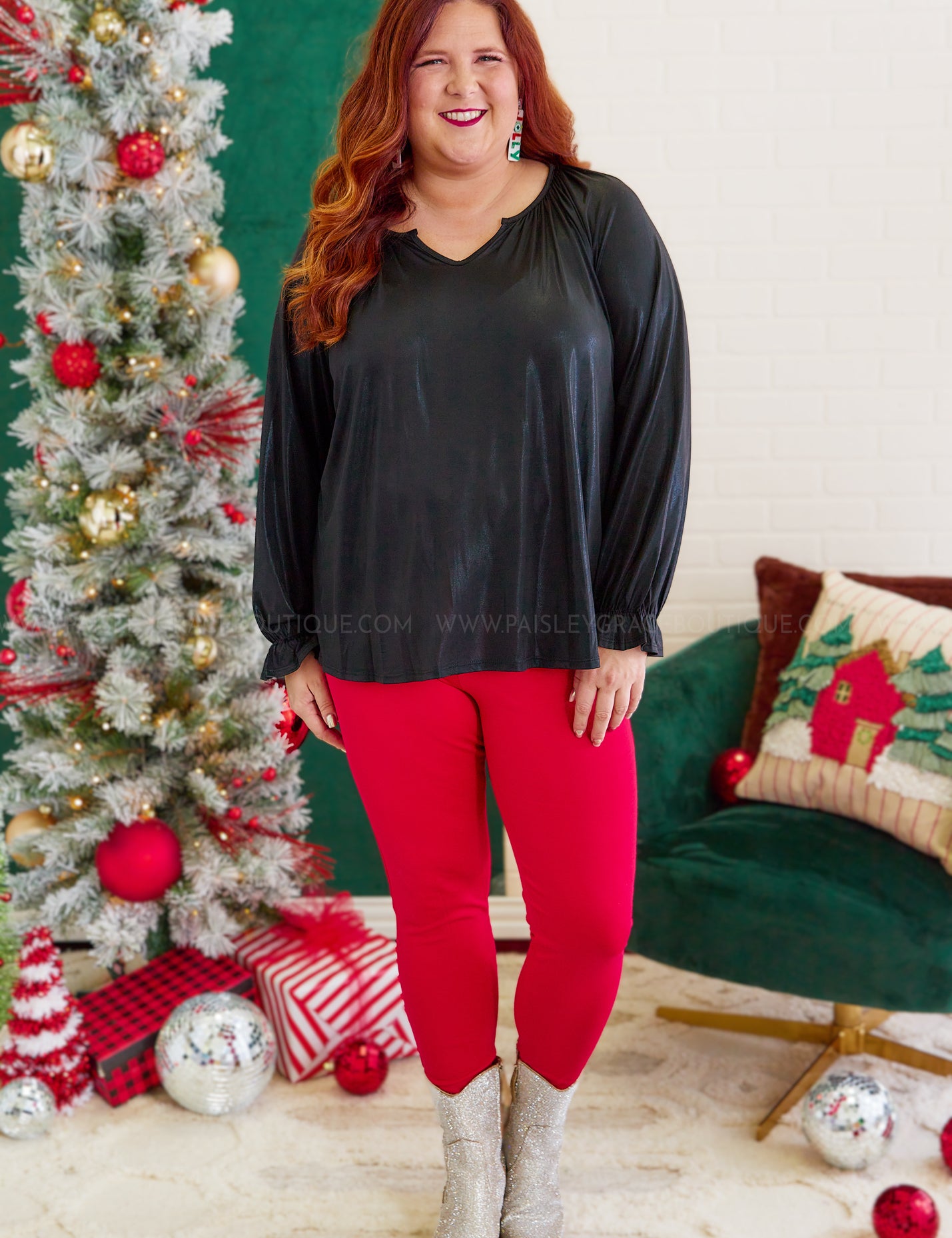 Shimmer and Sass Top - Black* LAST ONES FINAL SALE *