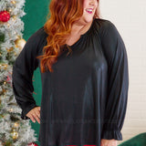 Shimmer and Sass Top - Black* FINAL SALE *