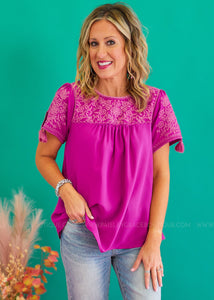 Head To Town Top - Magenta - FINAL SALE