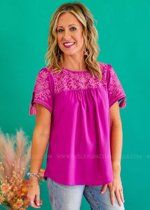 Head To Town Top - Magenta - FINAL SALE