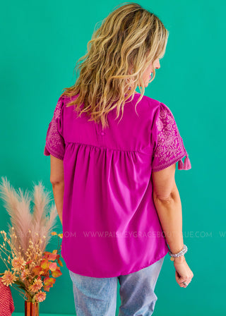 Head To Town Top - Magenta - FINAL SALE