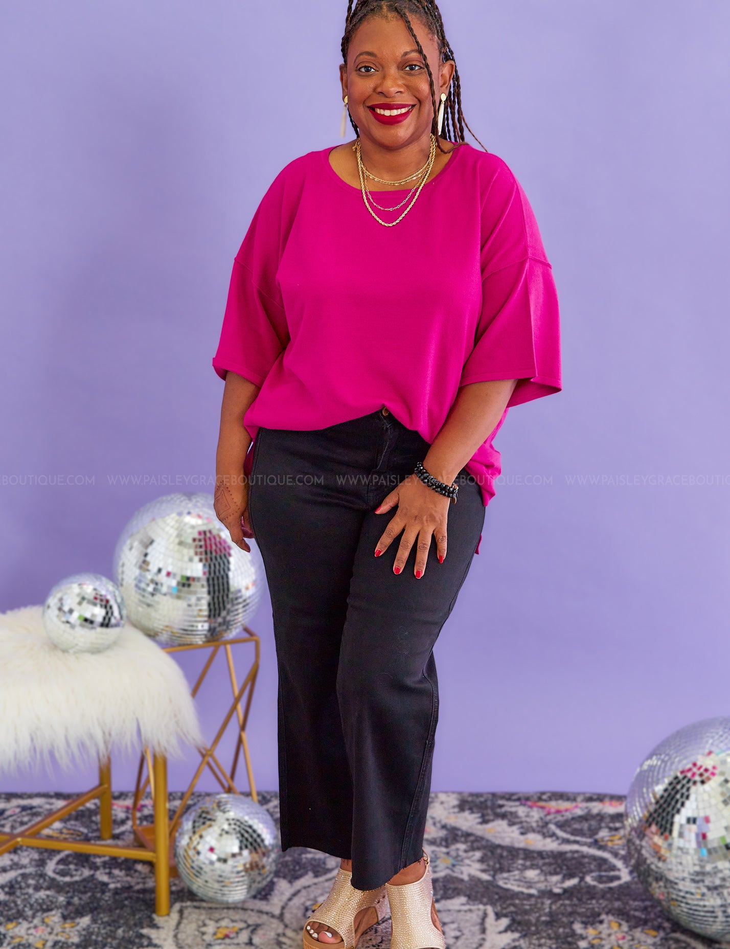 Made in Manhattan Top - Magenta* LAST ONES FINAL SALE *