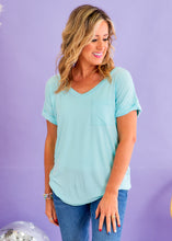 Load image into Gallery viewer, Basic Needs Pocket Tee - Sky Blue - FINAL SALE
