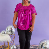 All That Shines Top - Magenta* FINAL SALE *