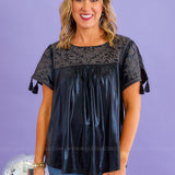 All That Shines Top - Black* FINAL SALE *