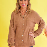 Totally Convinced Top - Mocha - LAST ONES FINAL SALE