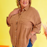 Totally Convinced Top - Mocha - LAST ONES FINAL SALE