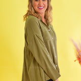 Totally Convinced Top - Olive* FINAL SALE *
