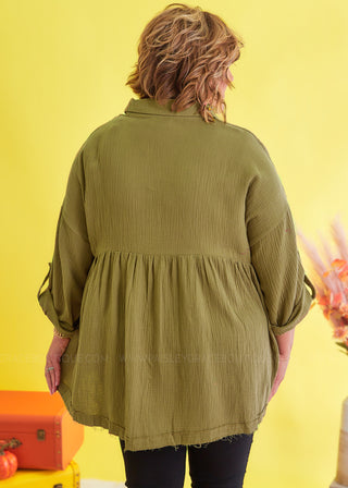 Totally Convinced Top - Olive* FINAL SALE *