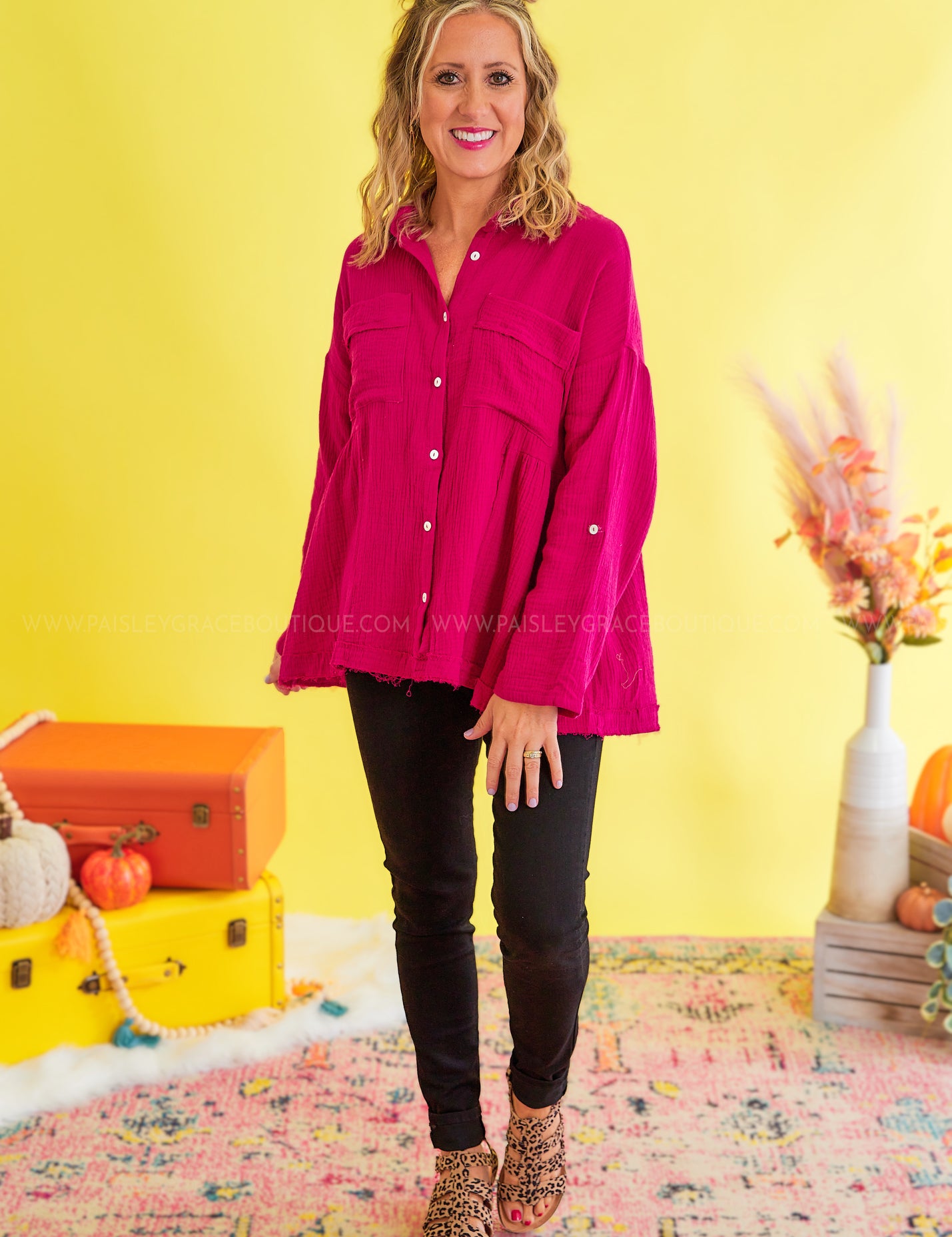 Totally Convinced Top - Magenta - LAST ONES FINAL SALE