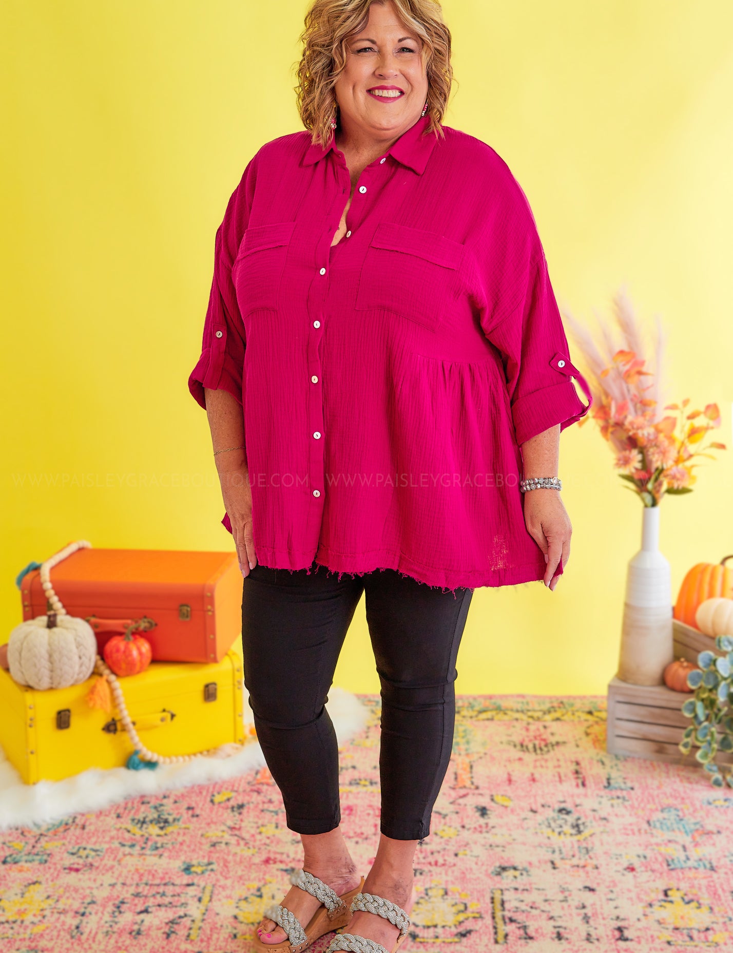 Totally Convinced Top - Magenta - LAST ONES FINAL SALE