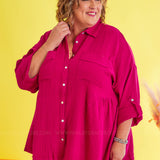Totally Convinced Top - Magenta - LAST ONES FINAL SALE