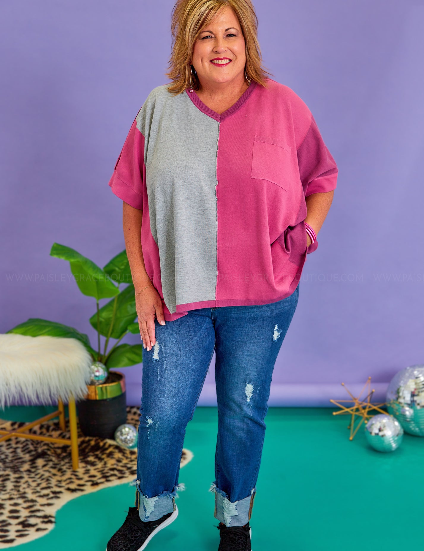 On The Way Sweater - Magenta* LAST ONES FINAL SALE *
