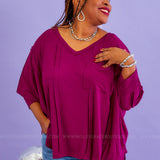 Daily Essential Top - Magenta* LAST ONES FINAL SALE *
