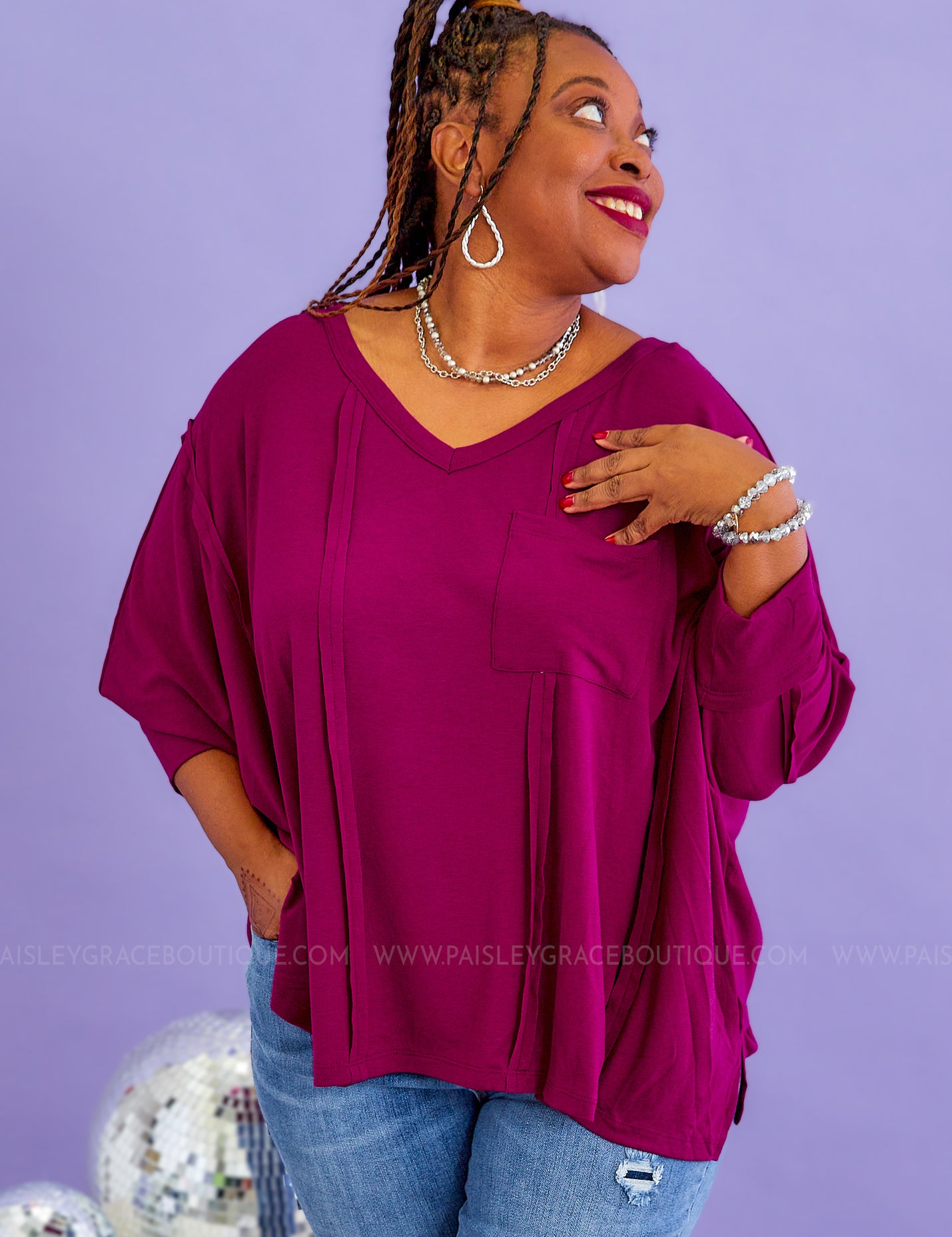 Daily Essential Top - Magenta* LAST ONES FINAL SALE *