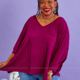 Daily Essential Top - Magenta* LAST ONES FINAL SALE *