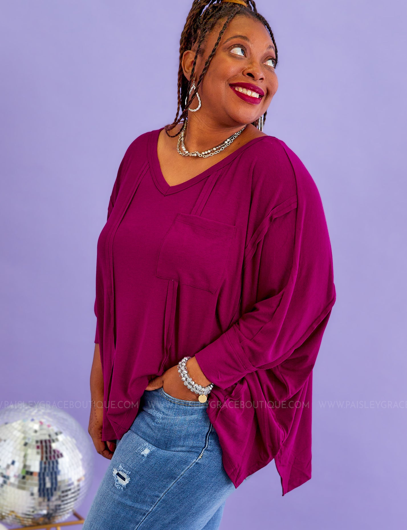 Daily Essential Top - Magenta* LAST ONES FINAL SALE *