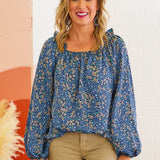 Whimsy and Wild Top - Blue* FINAL SALE *