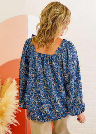 Whimsy and Wild Top - Blue* FINAL SALE *