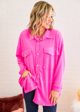Load image into Gallery viewer, Going With The Season Shacket - Fuchsia - FINAL SALE
