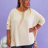 Coziest Memories Top - Oatmeal* FINAL SALE *