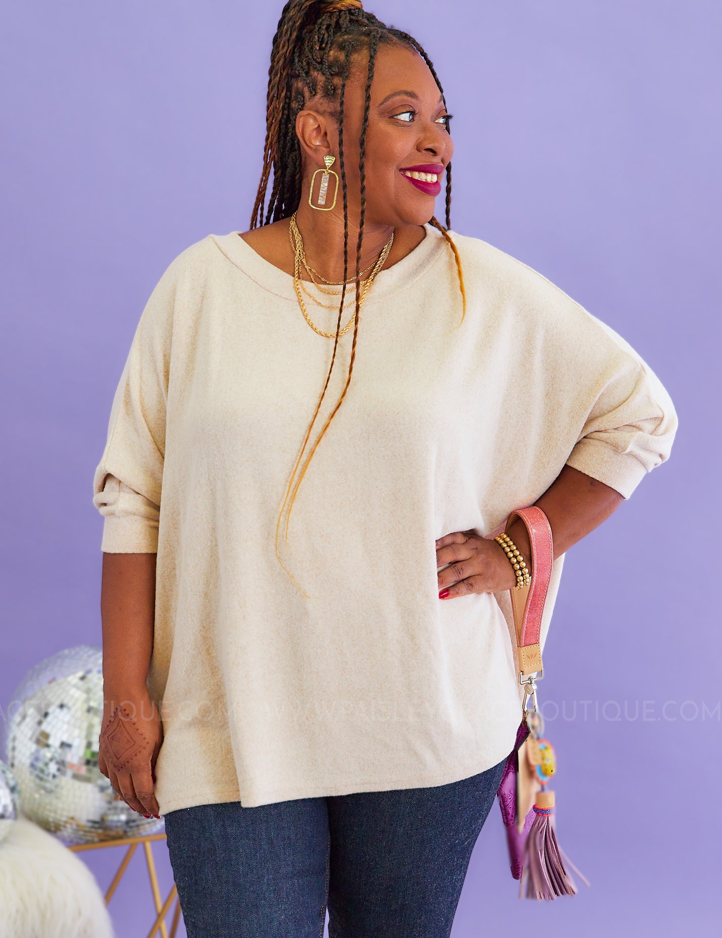 Coziest Memories Top - Oatmeal* FINAL SALE *