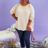 Coziest Memories Top - Oatmeal* FINAL SALE *