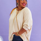Coziest Memories Top - Oatmeal* FINAL SALE *