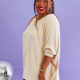 Coziest Memories Top - Oatmeal* FINAL SALE *